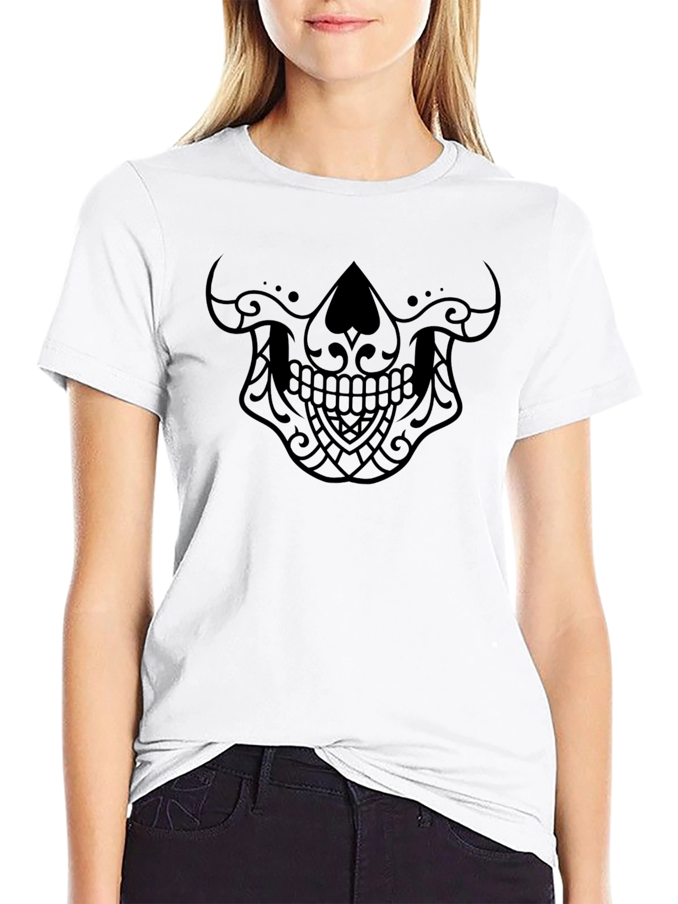 Sugar Skull Graphic Black T-Shirt - Mens Fashion