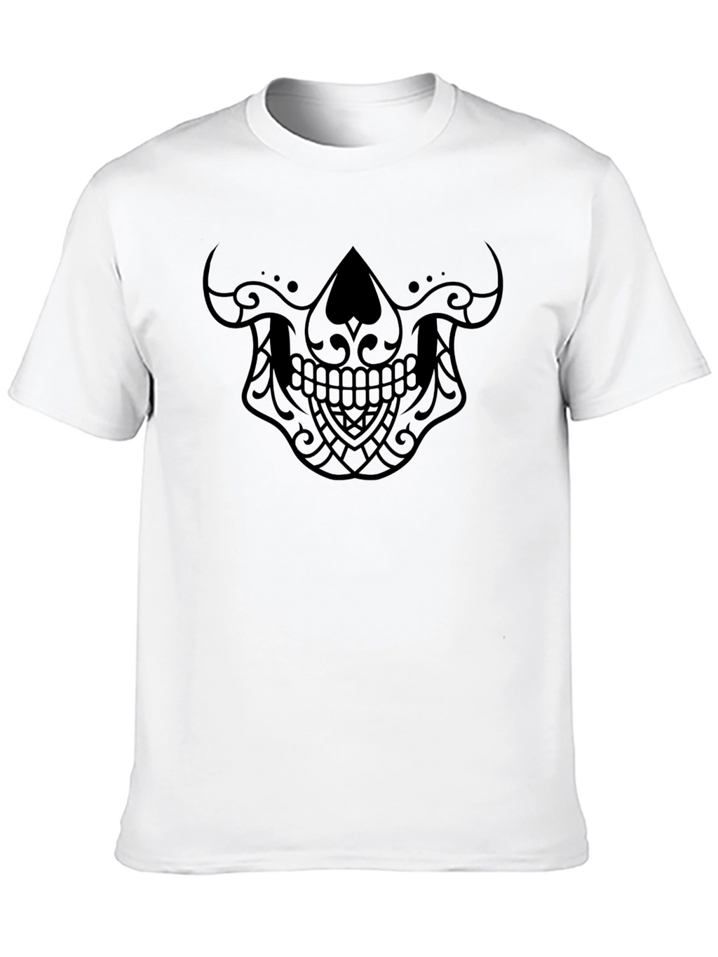 Sugar Skull Graphic Black T-Shirt - Mens Fashion
