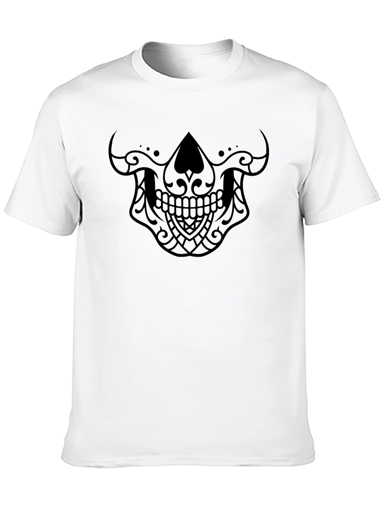 Sugar Skull Graphic Black T-Shirt - Mens Fashion