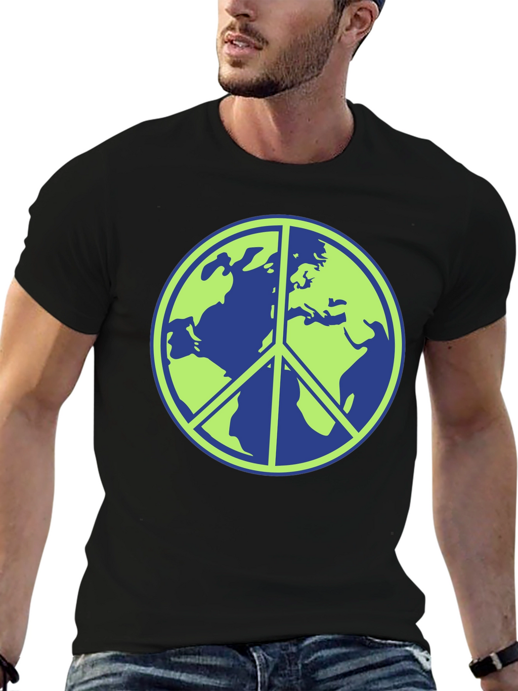 Peace Symbol Earth Graphic T-Shirt