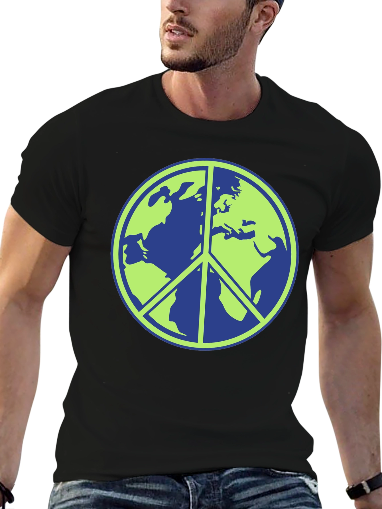 Peace Symbol Earth Graphic T-Shirt