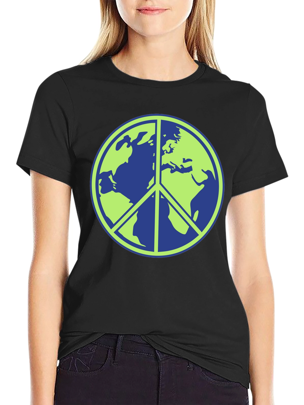 Peace Symbol Earth Graphic T-Shirt