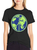 Peace Symbol Earth Graphic T-Shirt