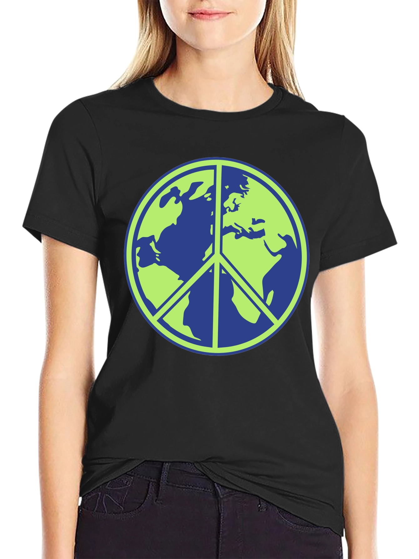 Peace Symbol Earth Graphic T-Shirt