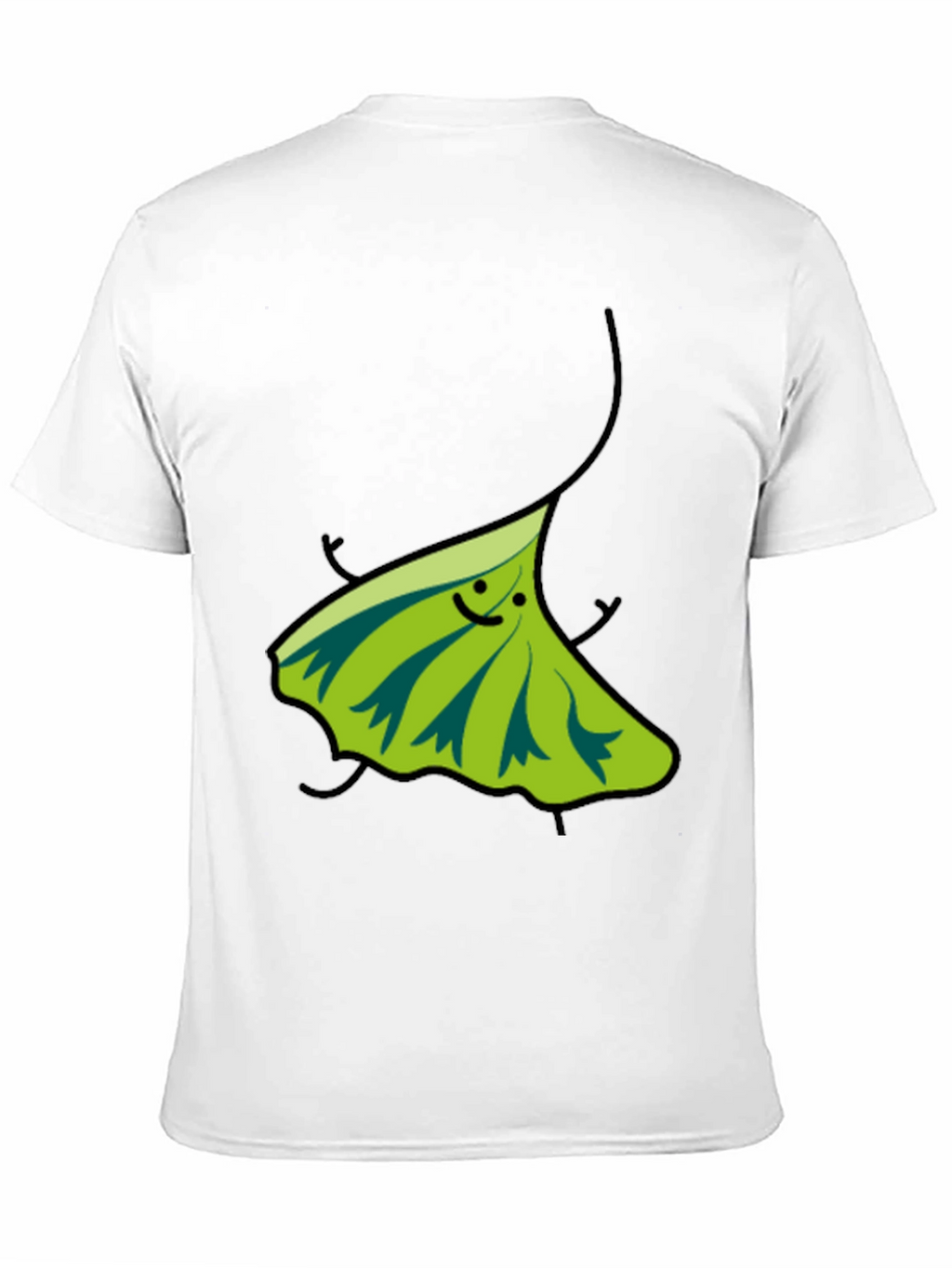 Funky Leaf Graphic Black T-Shirt