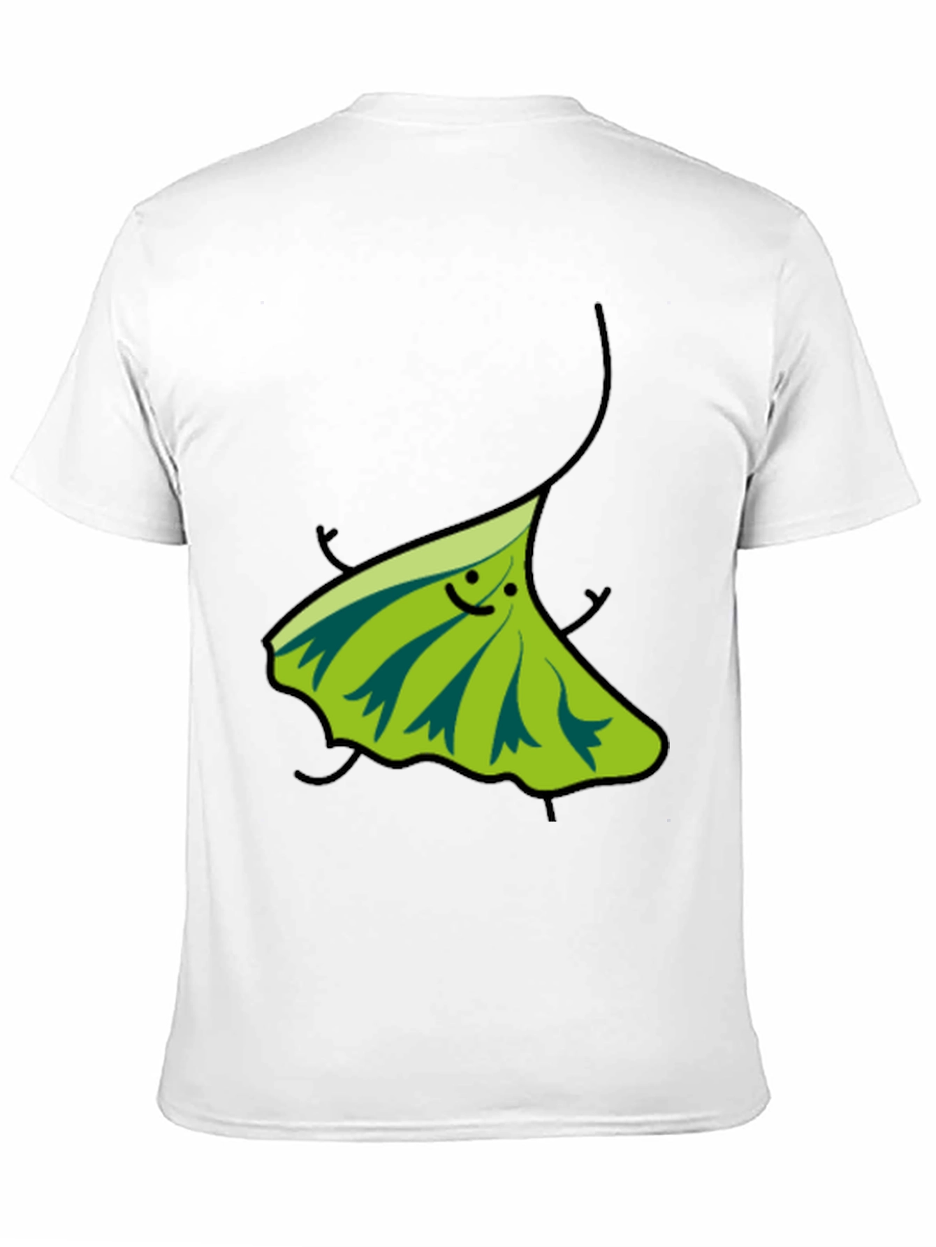 Funky Leaf Graphic Black T-Shirt