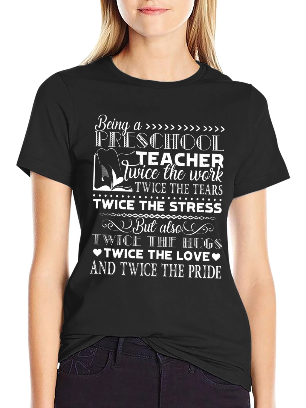 Preschool Teacher Twice the Love T-Shirt