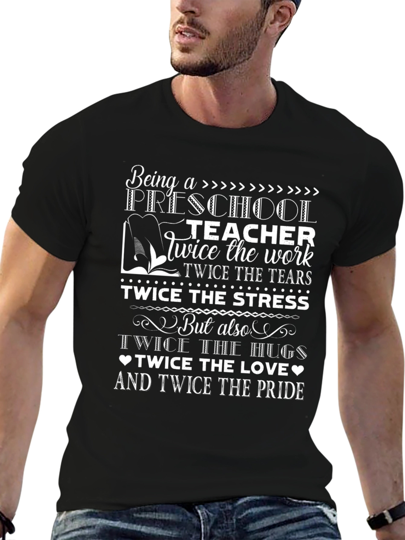 Preschool Teacher Twice the Love T-Shirt
