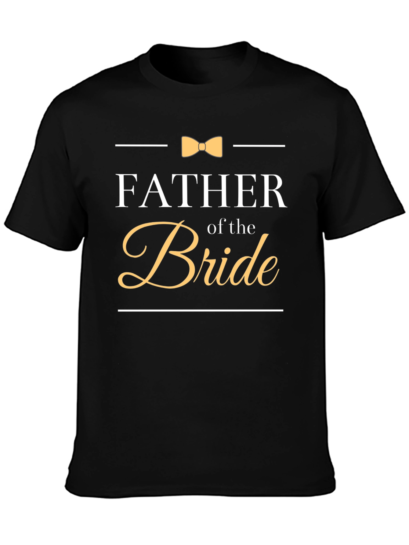 Father of the Bride T-Shirt Bowtie Wedding Tee