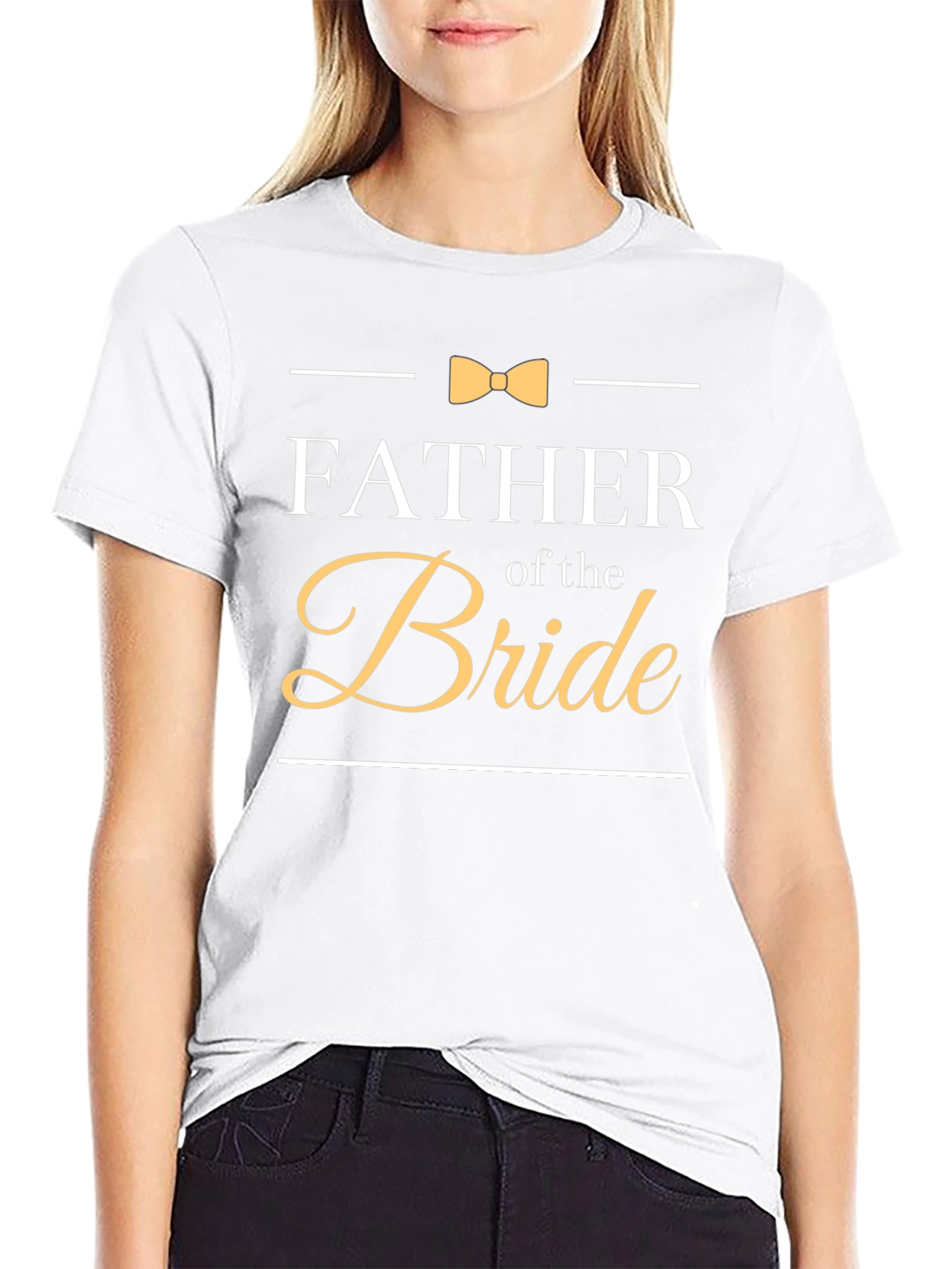 Father of the Bride T-Shirt Bowtie Wedding Tee