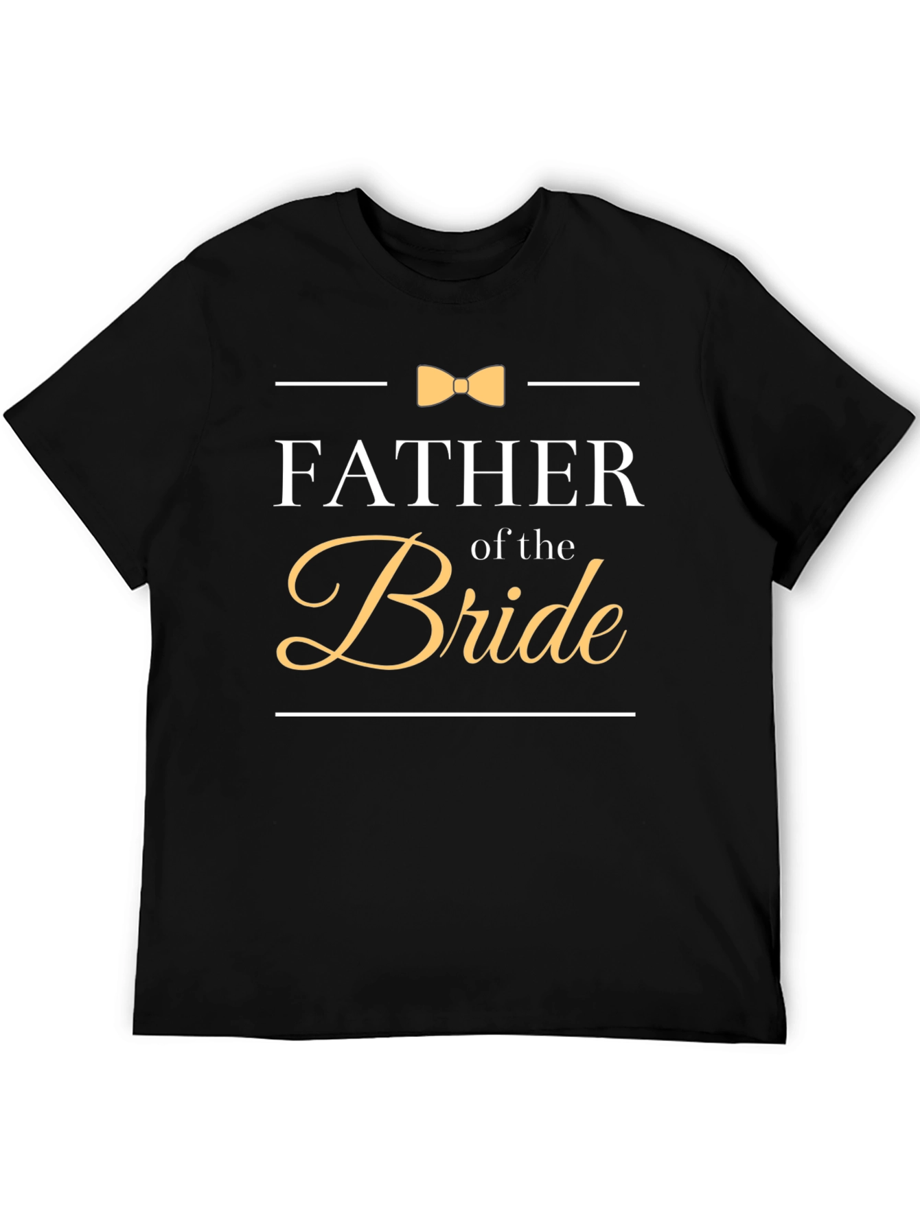 Father of the Bride T-Shirt Bowtie Wedding Tee
