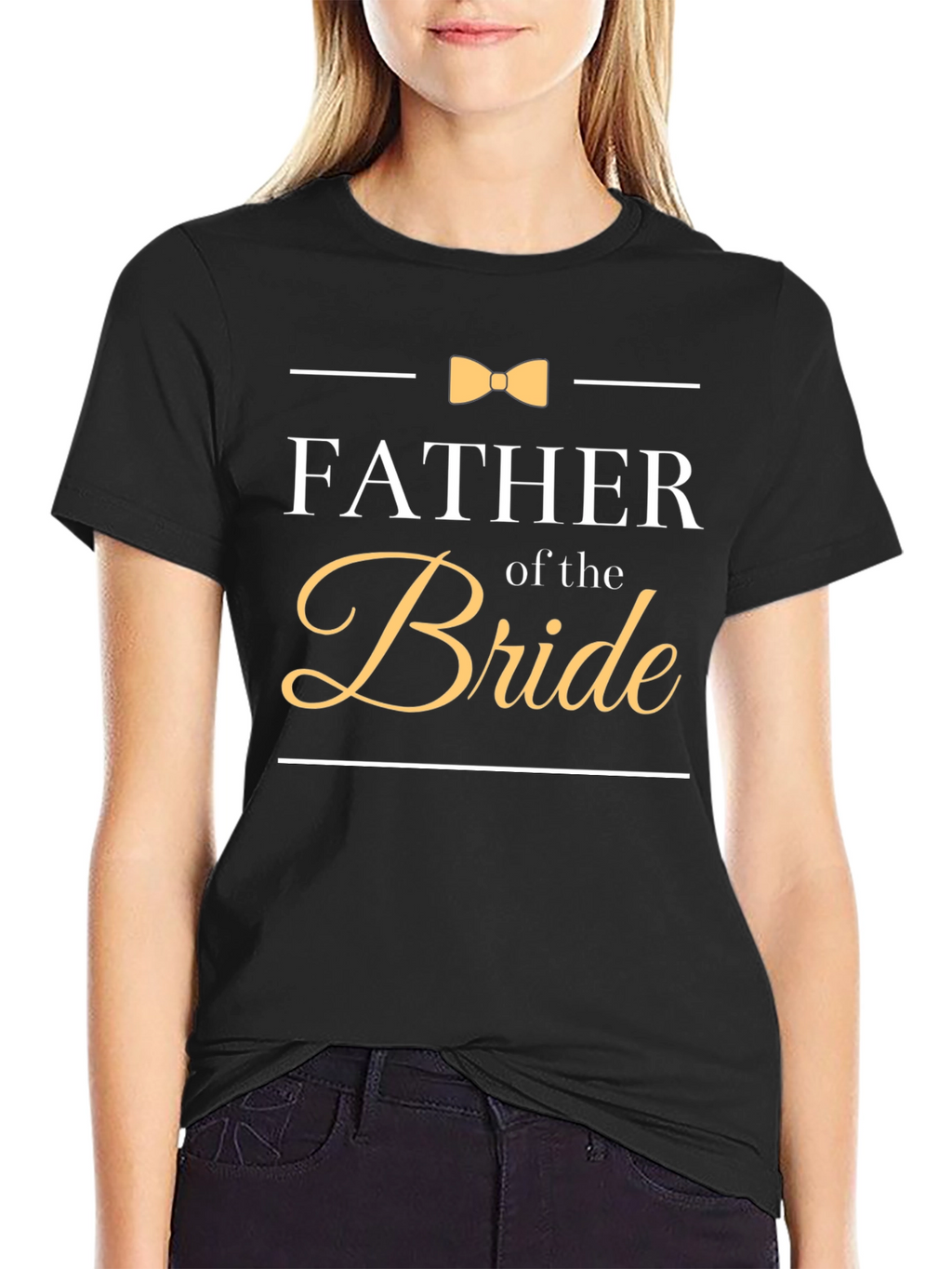 Father of the Bride T-Shirt Bowtie Wedding Tee