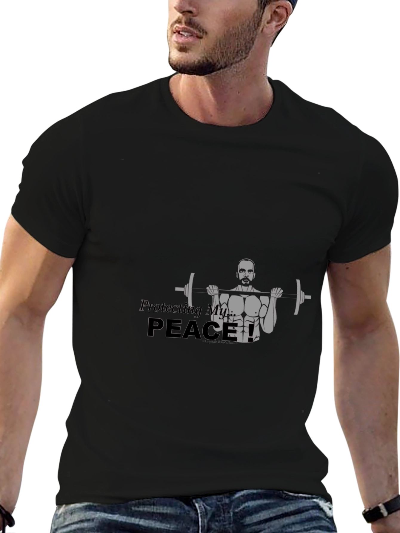 Protecting My Peace Black T-Shirt Gym Workout