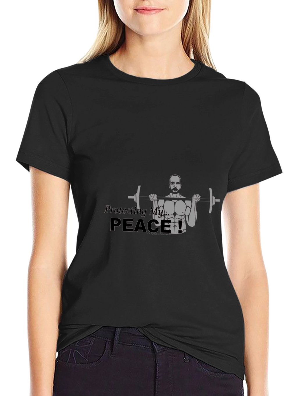 Protecting My Peace Black T-Shirt Gym Workout