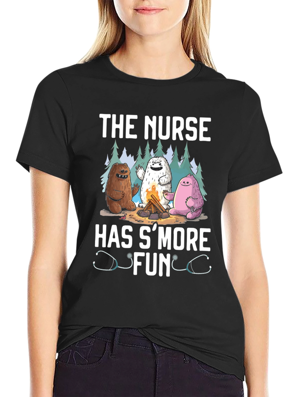 Nurse SMore Fun Black T-Shirt