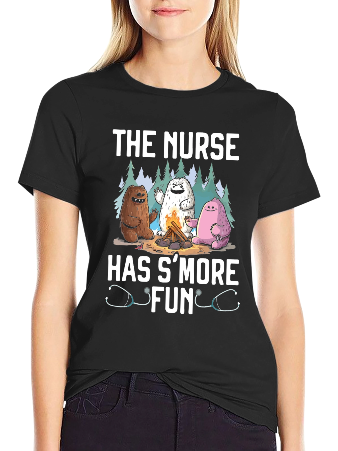 Nurse SMore Fun Black T-Shirt
