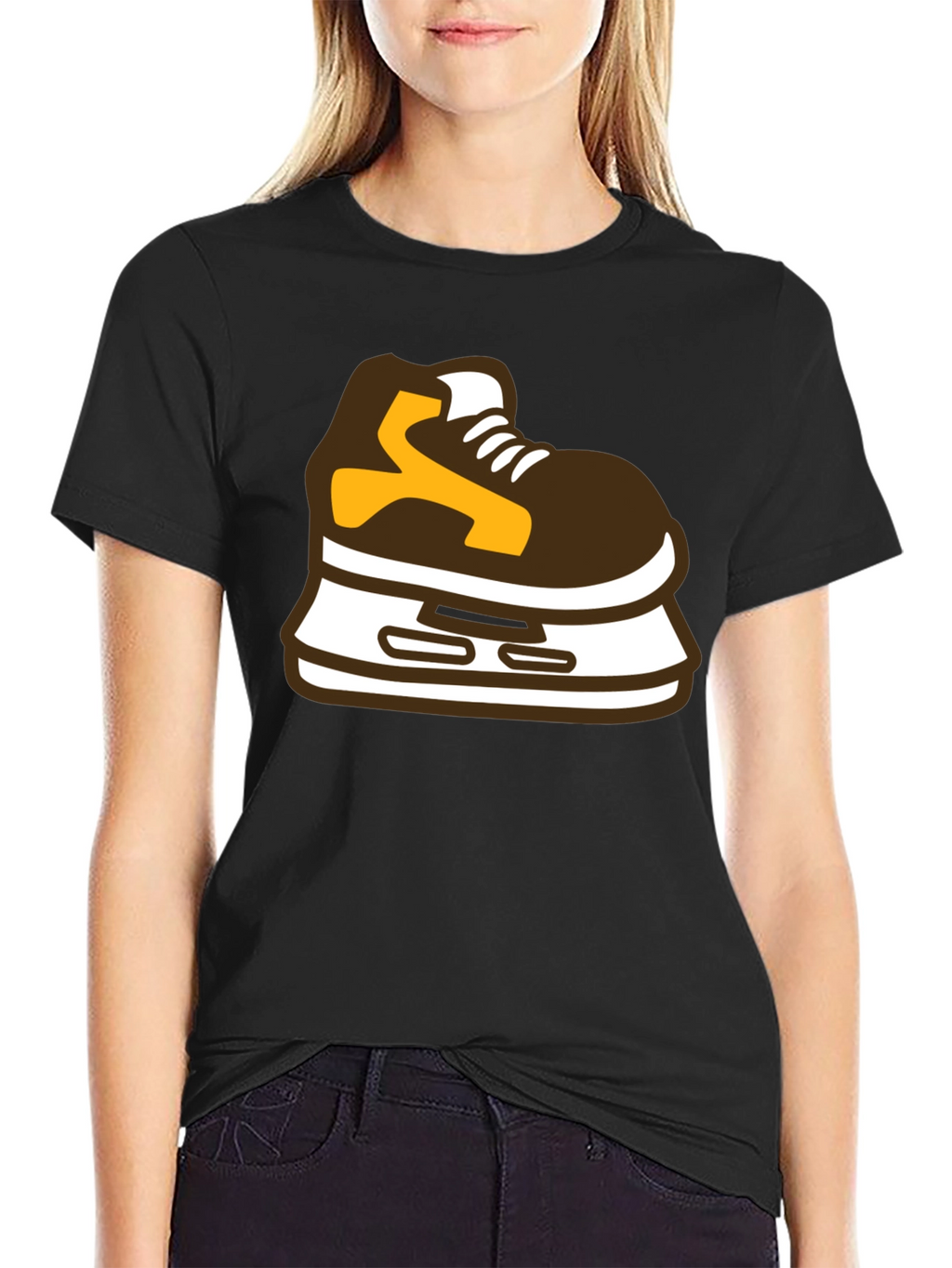 Hockey Skate Graphic Tee - Black