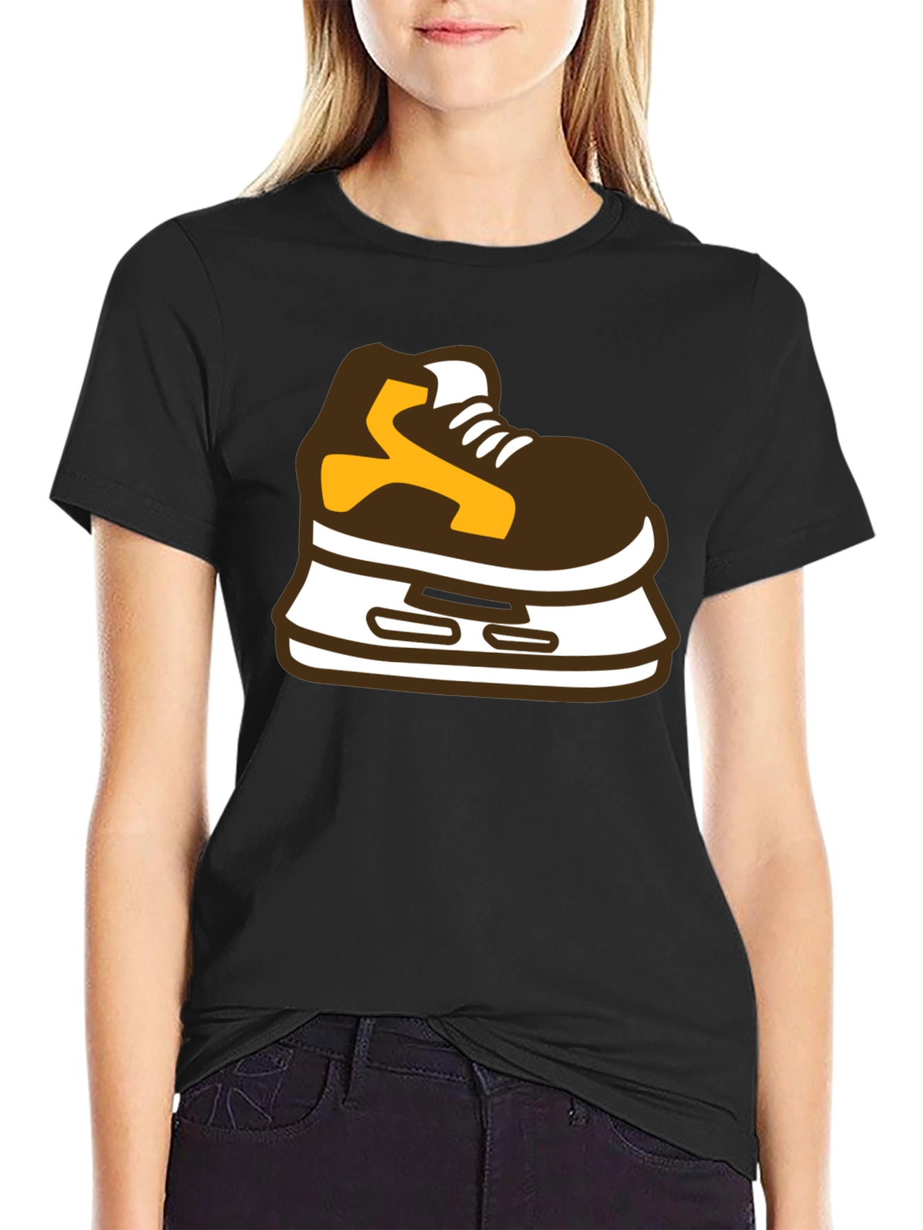 Hockey Skate Graphic Tee - Black