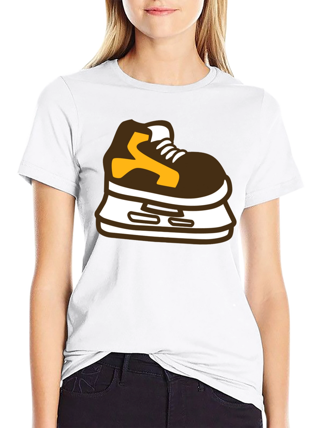 Hockey Skate Graphic Tee - Black
