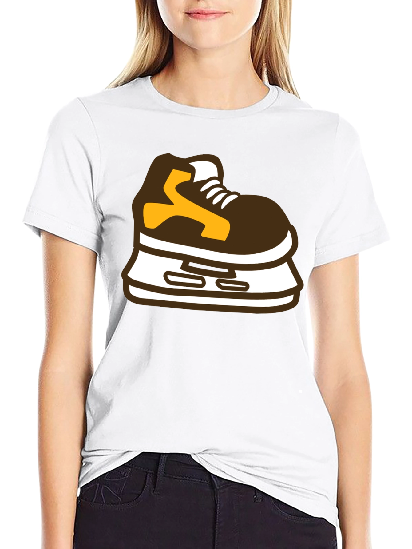 Hockey Skate Graphic Tee - Black