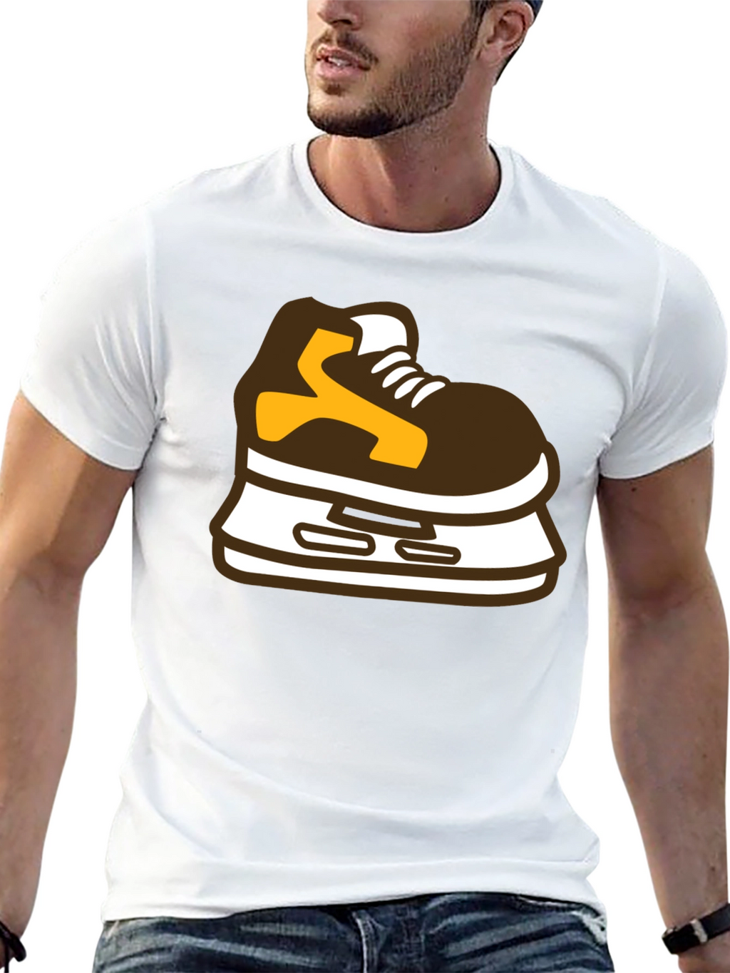 Hockey Skate Graphic Tee - Black