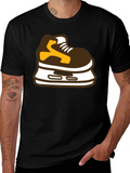 Hockey Skate Graphic Tee - Black