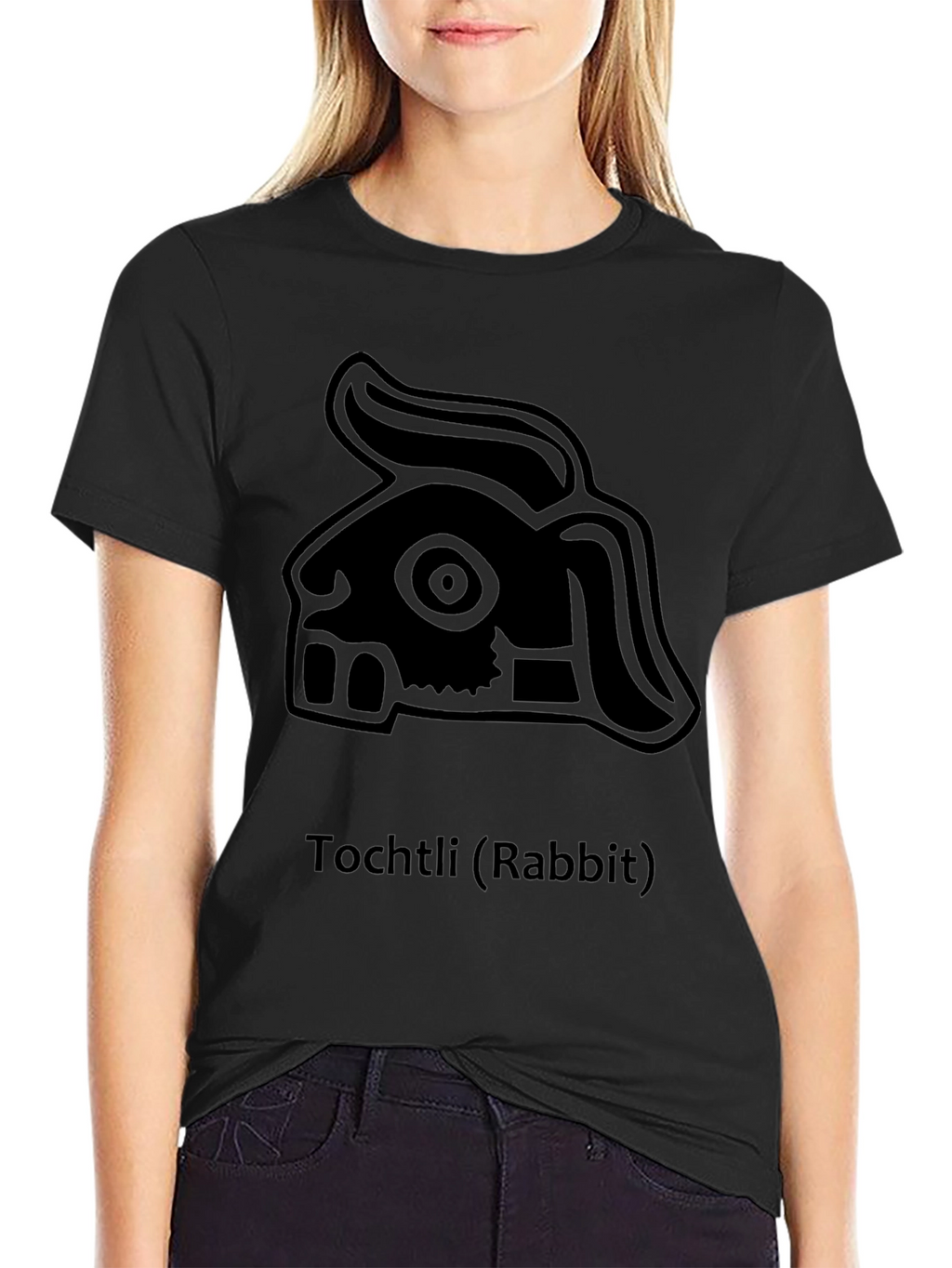 Tochtli Rabbit Aztec Symbol Graphic T-Shirt