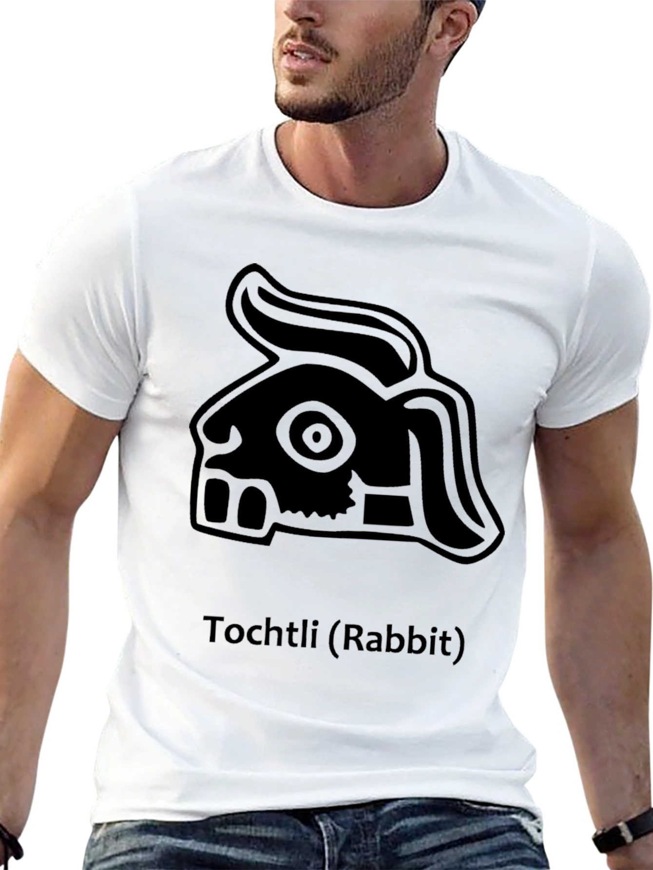 Tochtli Rabbit Aztec Symbol Graphic T-Shirt