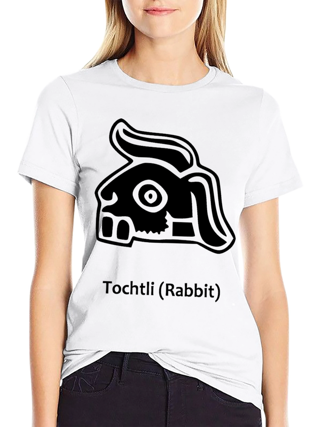 Tochtli Rabbit Aztec Symbol Graphic T-Shirt