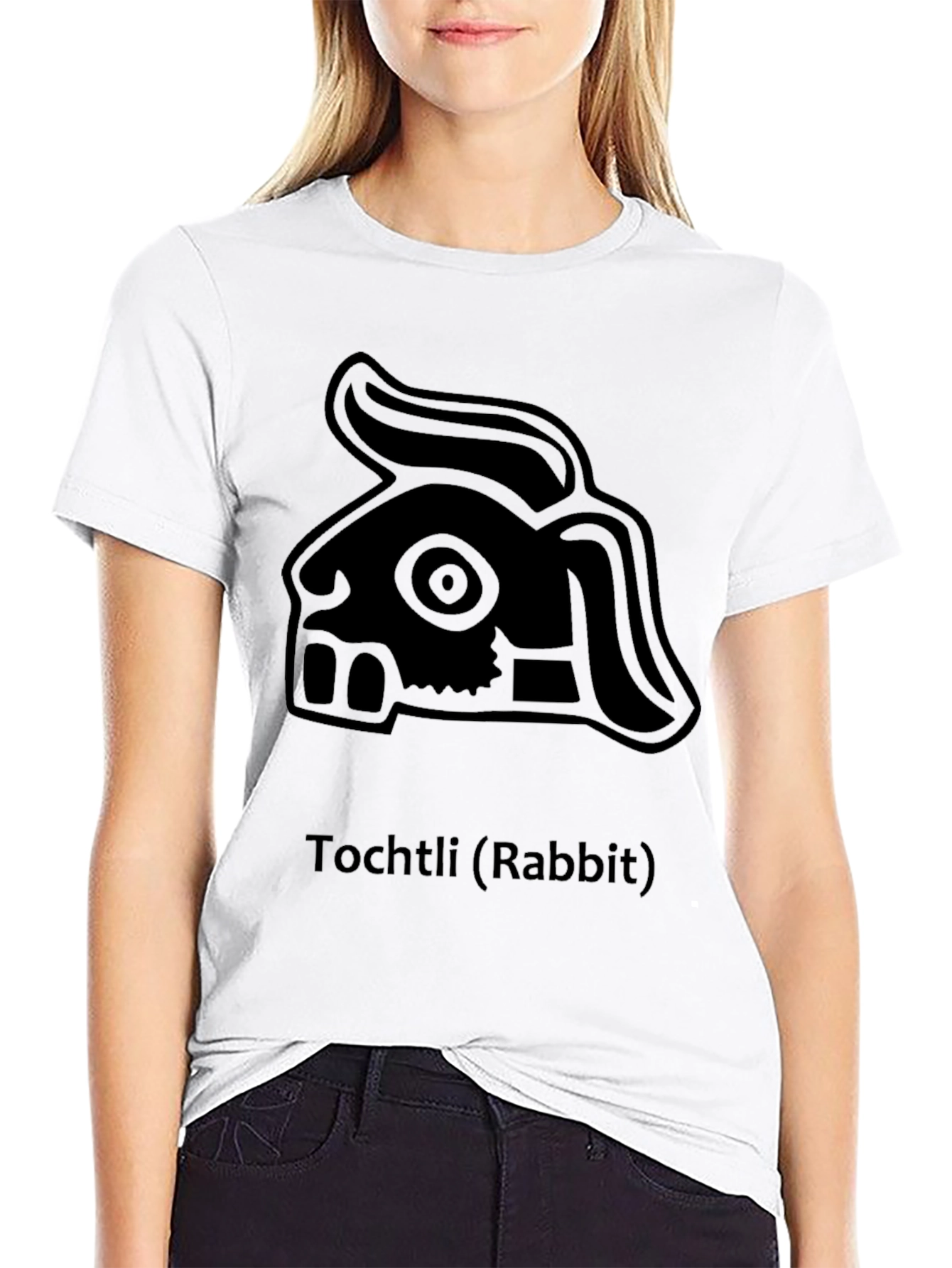 Tochtli Rabbit Aztec Symbol Graphic T-Shirt