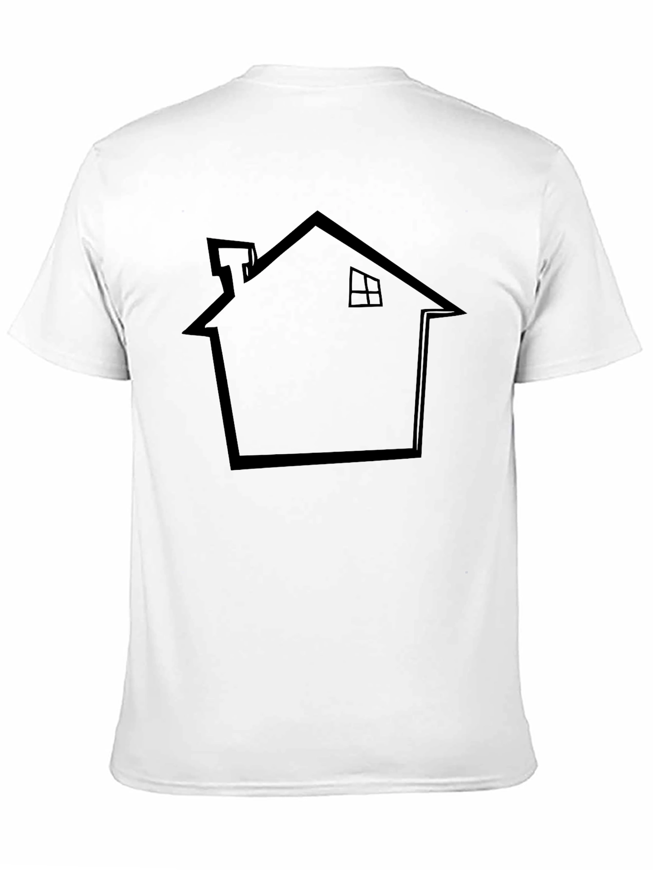 Minimalist House Graphic Tee - Black