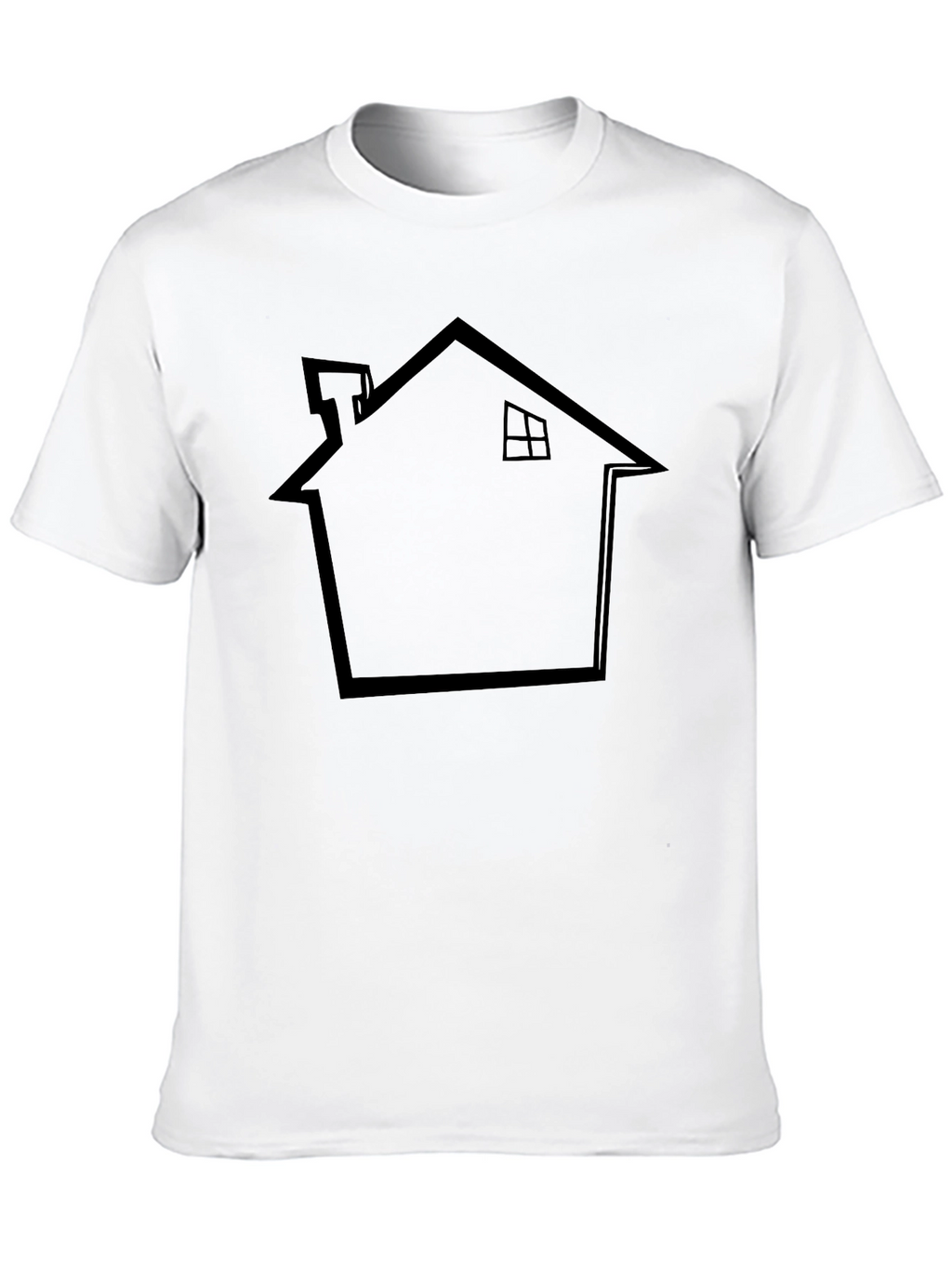 Minimalist House Graphic Tee - Black