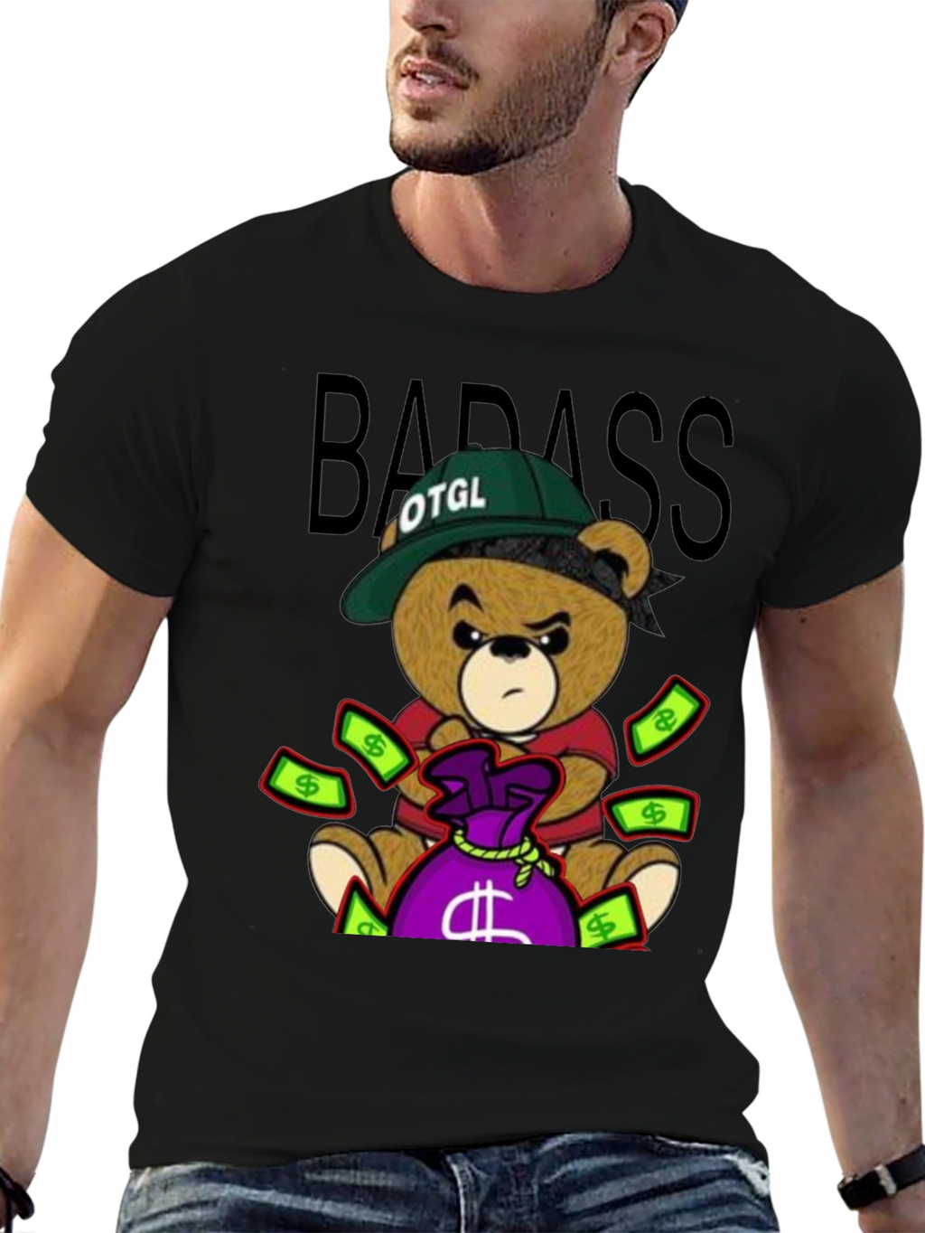 Badass Bear Graphic Tee