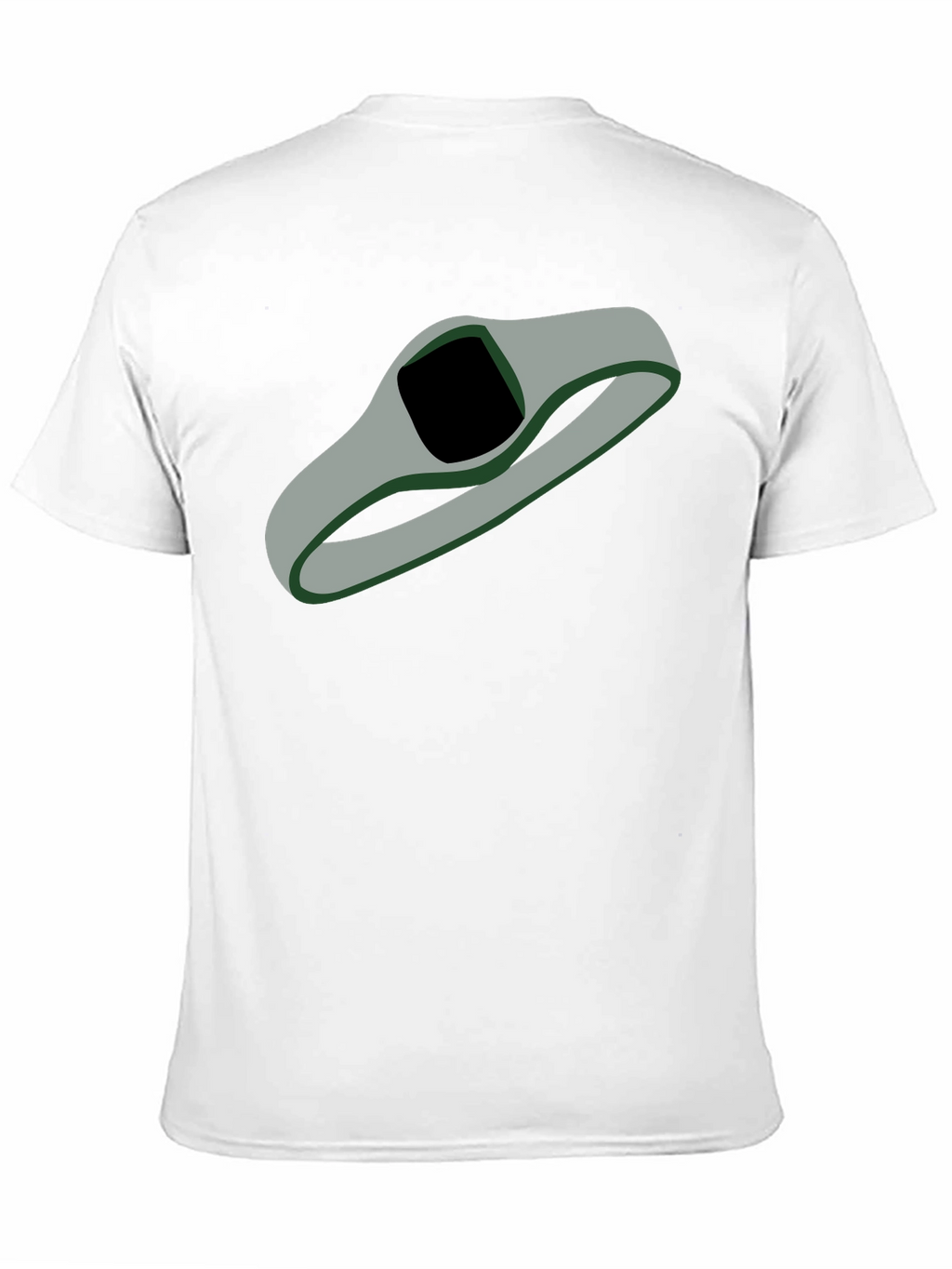Abstract Gray Loop Graphic T-Shirt