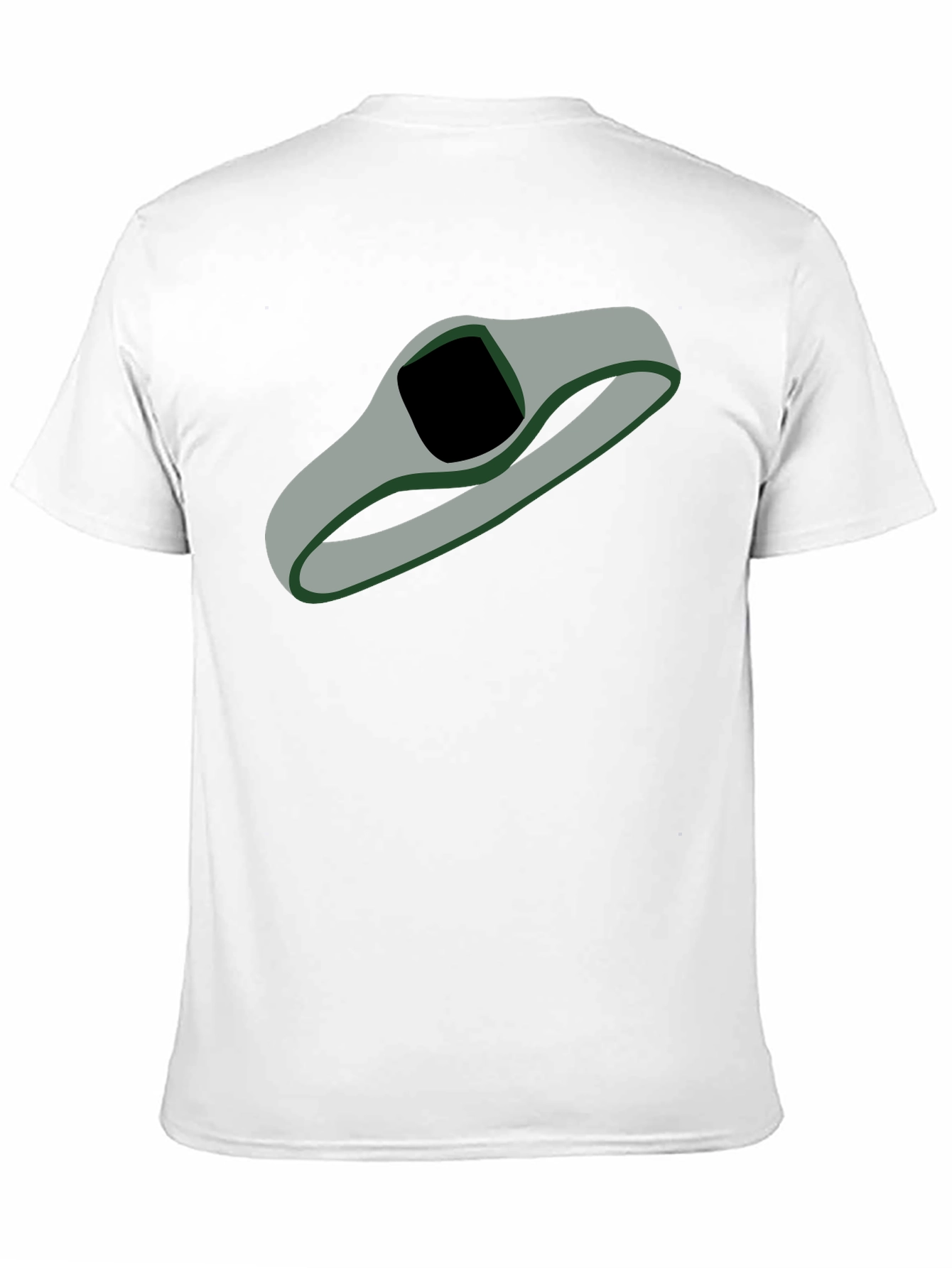 Abstract Gray Loop Graphic T-Shirt