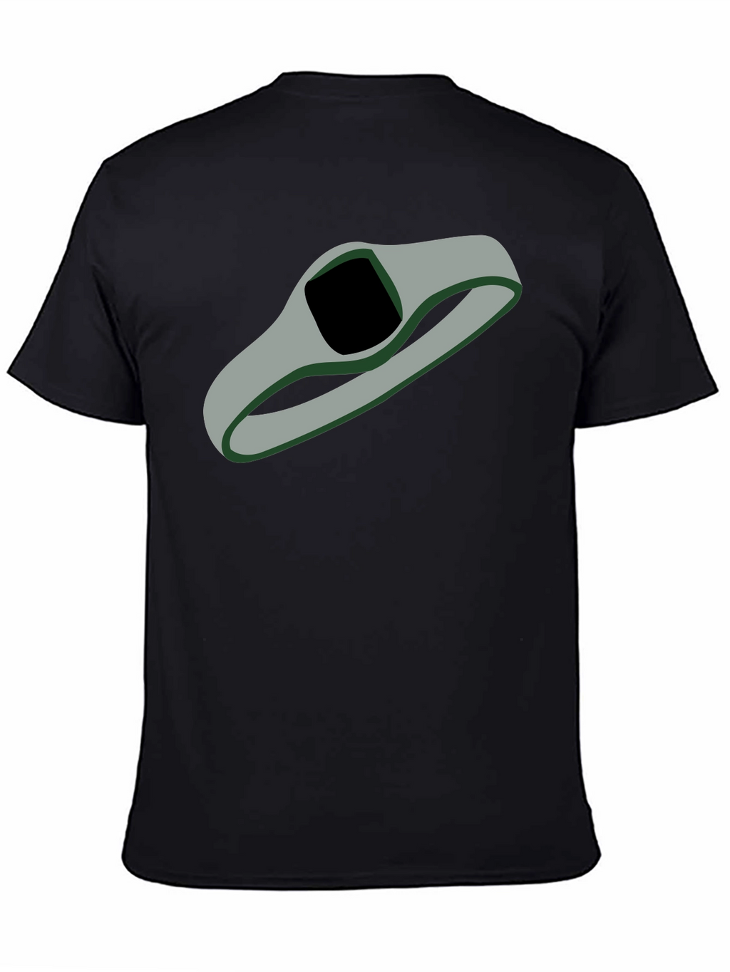 Abstract Gray Loop Graphic T-Shirt