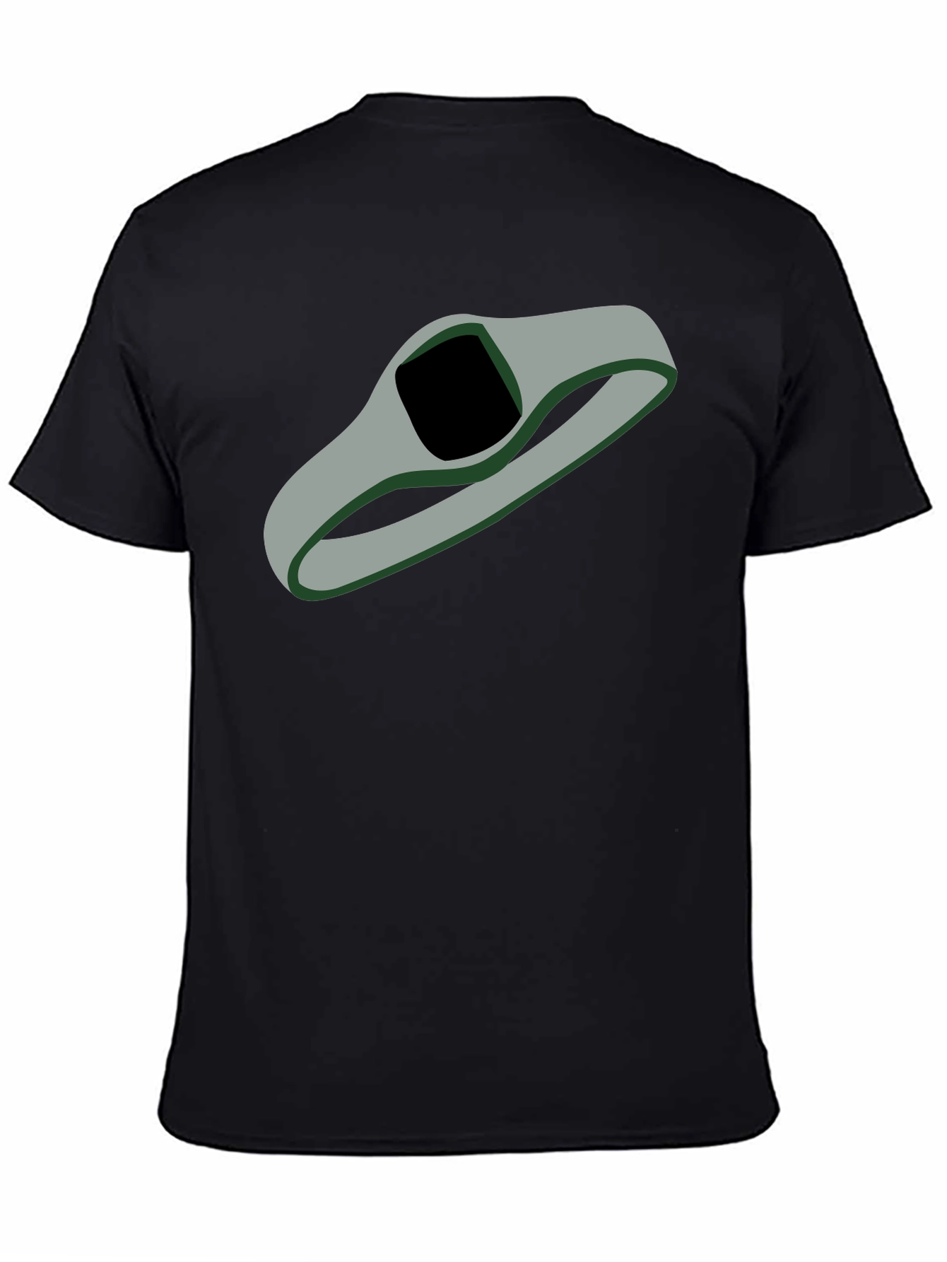 Abstract Gray Loop Graphic T-Shirt