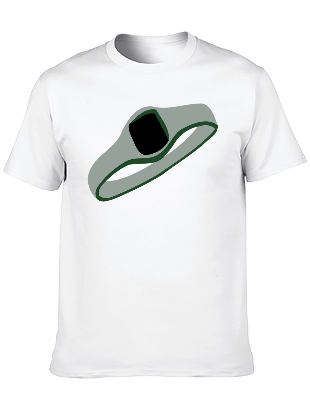 Abstract Gray Loop Graphic T-Shirt