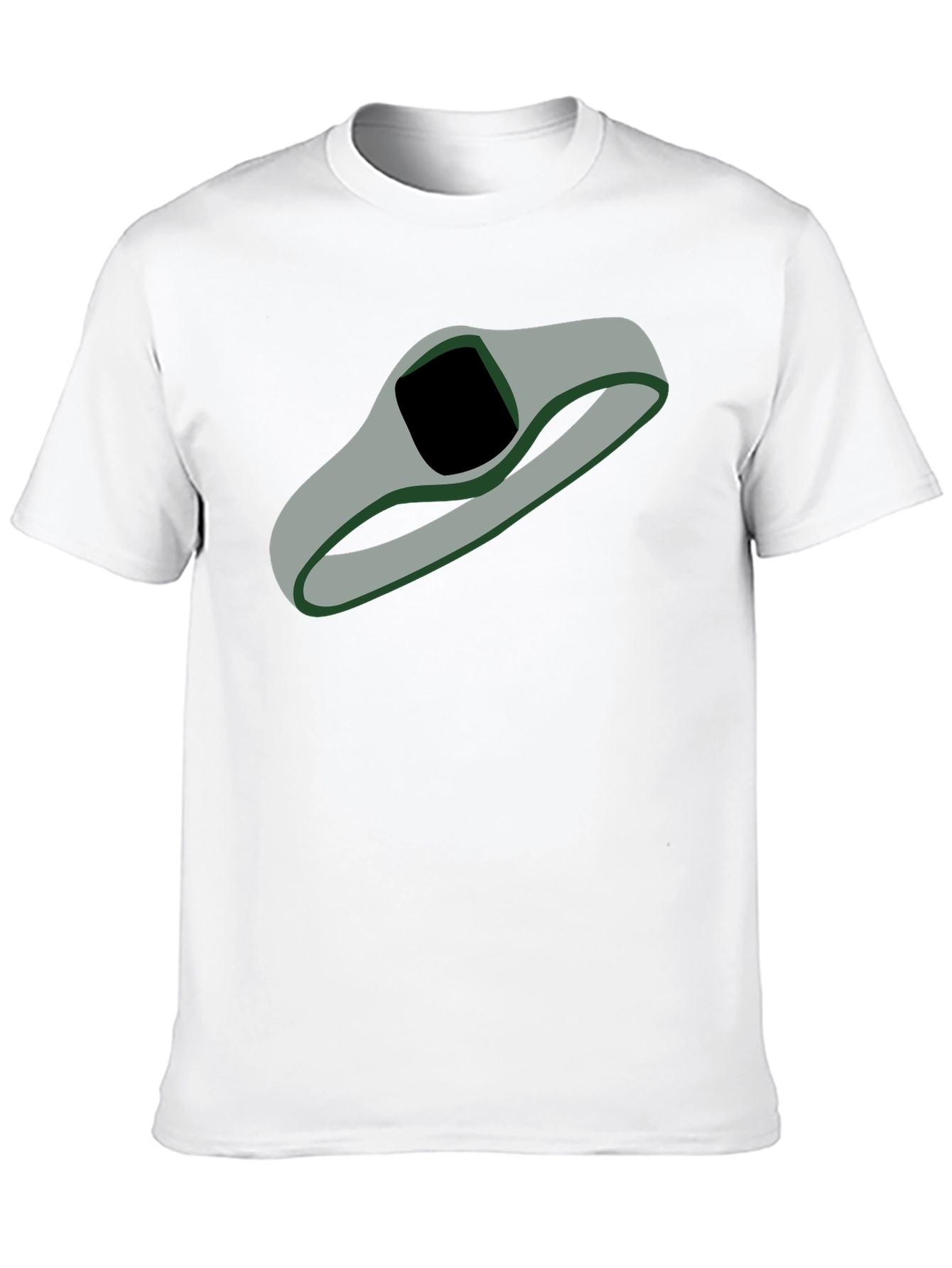 Abstract Gray Loop Graphic T-Shirt