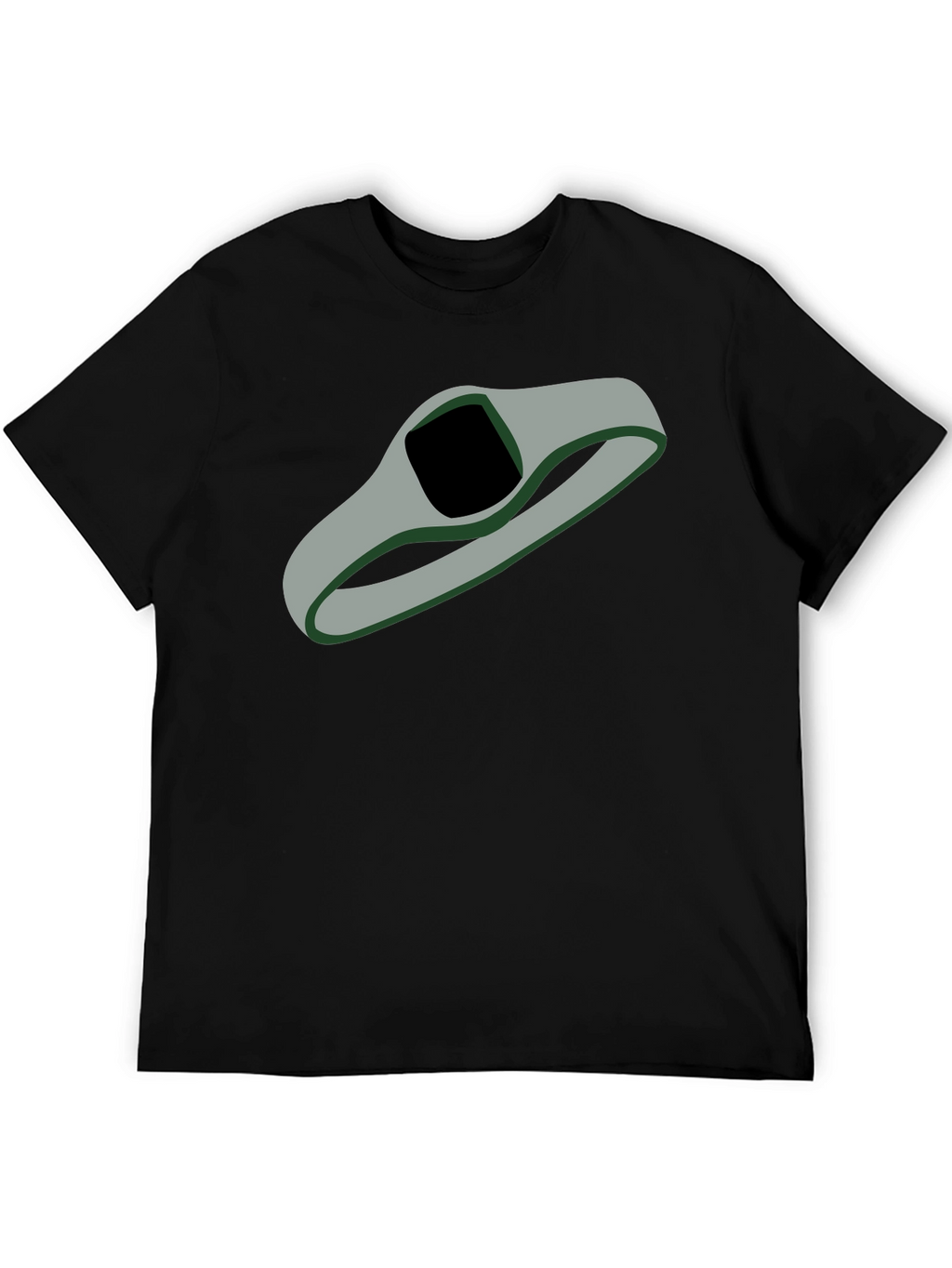Abstract Gray Loop Graphic T-Shirt