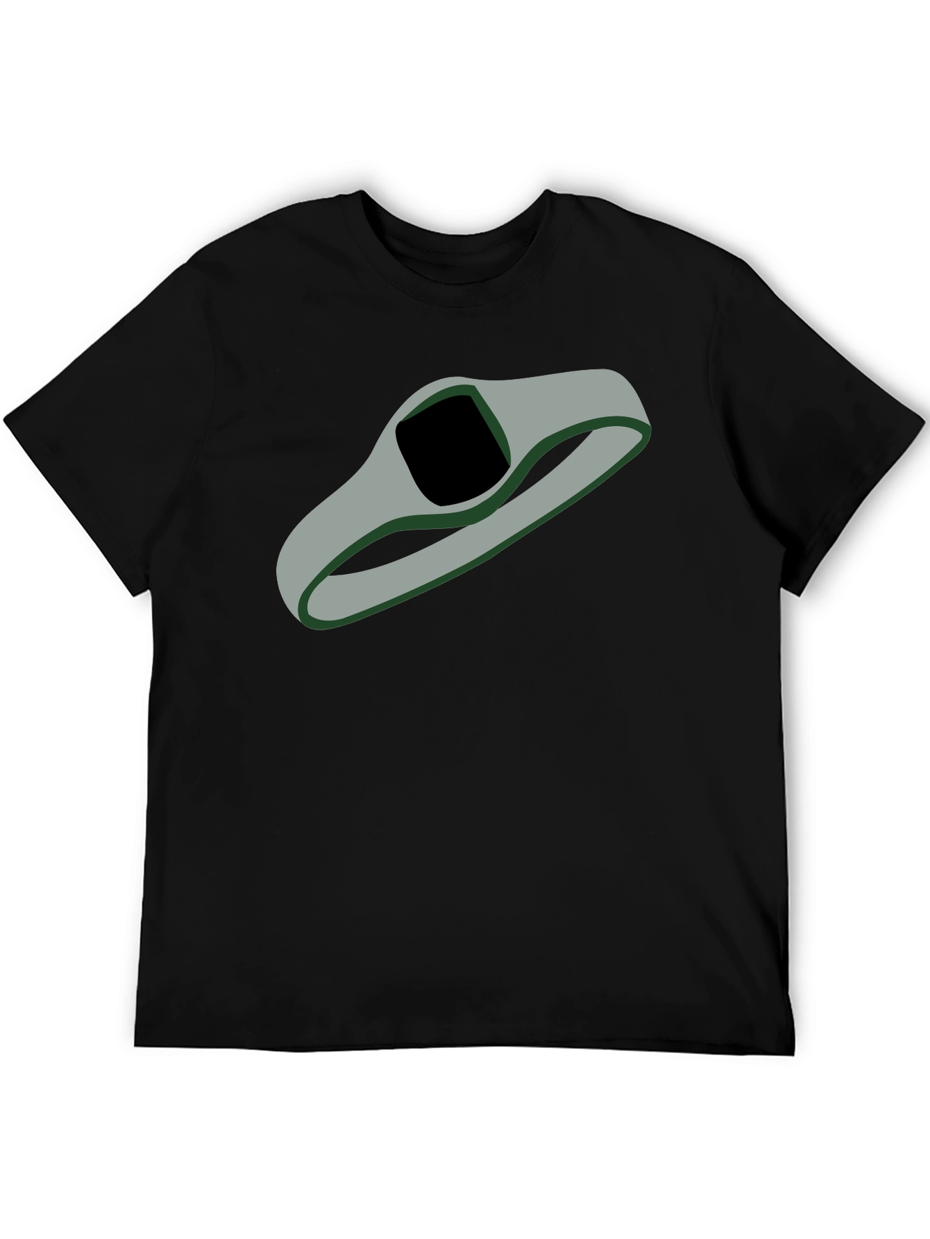 Abstract Gray Loop Graphic T-Shirt