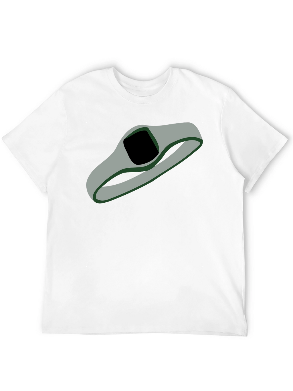 Abstract Gray Loop Graphic T-Shirt