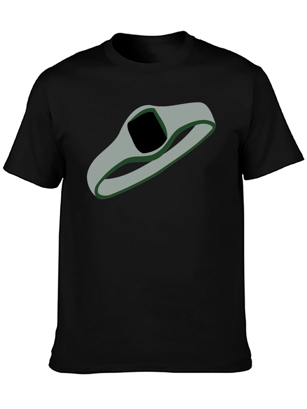 Abstract Gray Loop Graphic T-Shirt