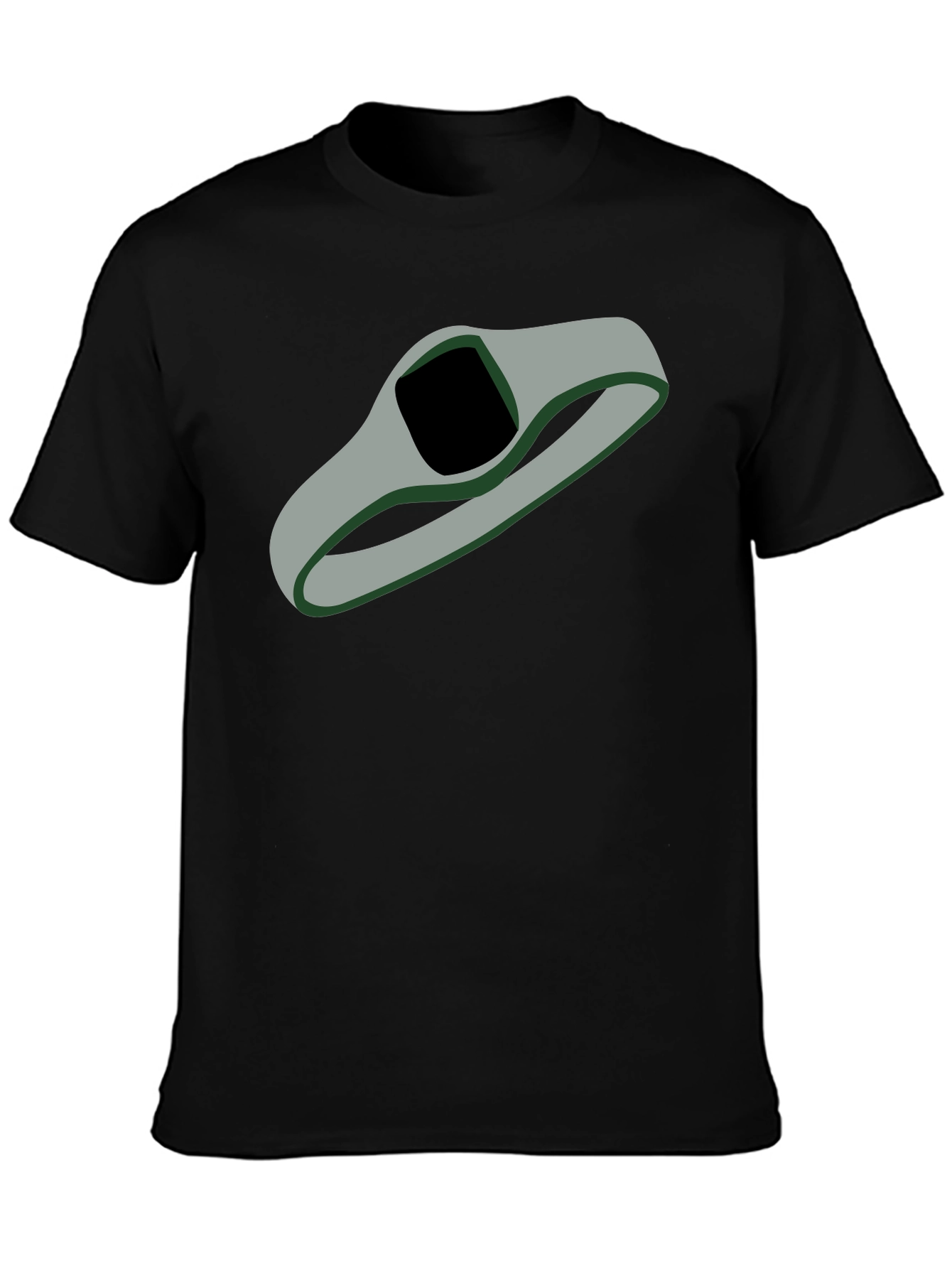 Abstract Gray Loop Graphic T-Shirt