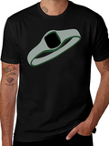 Abstract Gray Loop Graphic T-Shirt