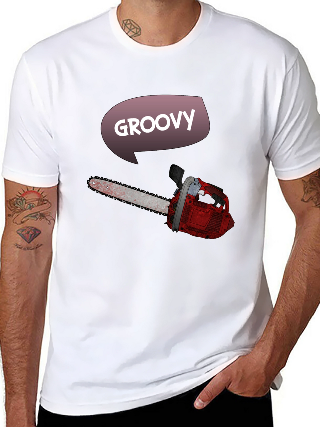 Groovy Chainsaw Graphic Tee