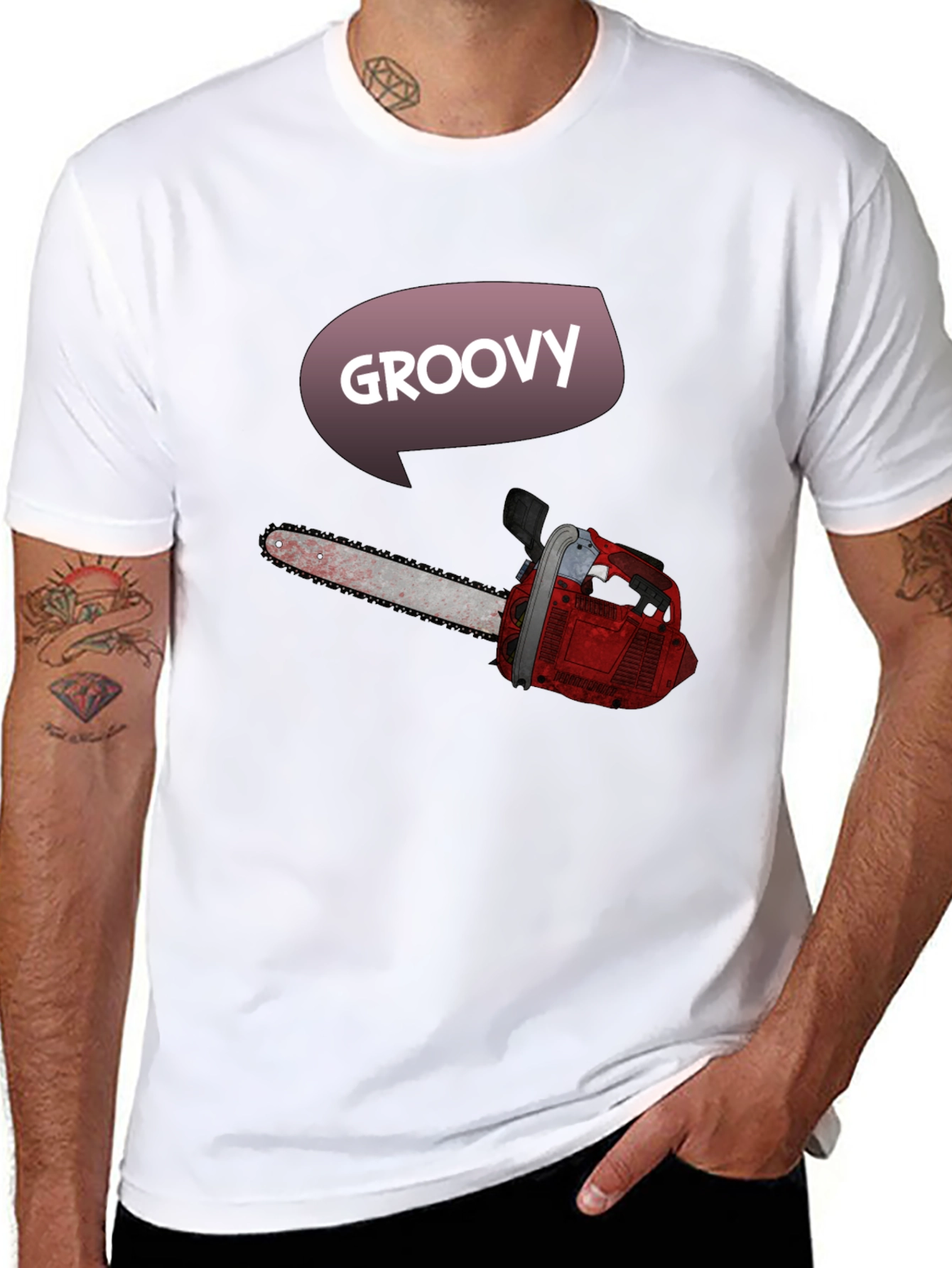 Groovy Chainsaw Graphic Tee