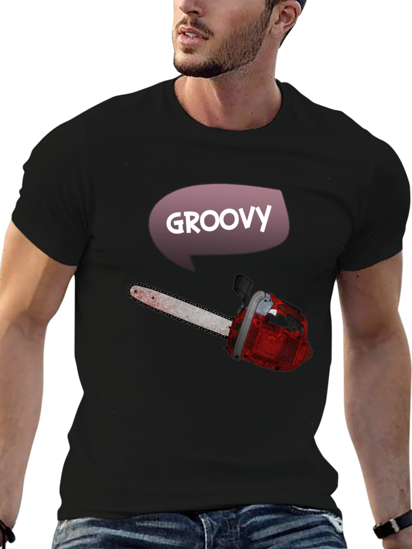 Groovy Chainsaw Graphic Tee