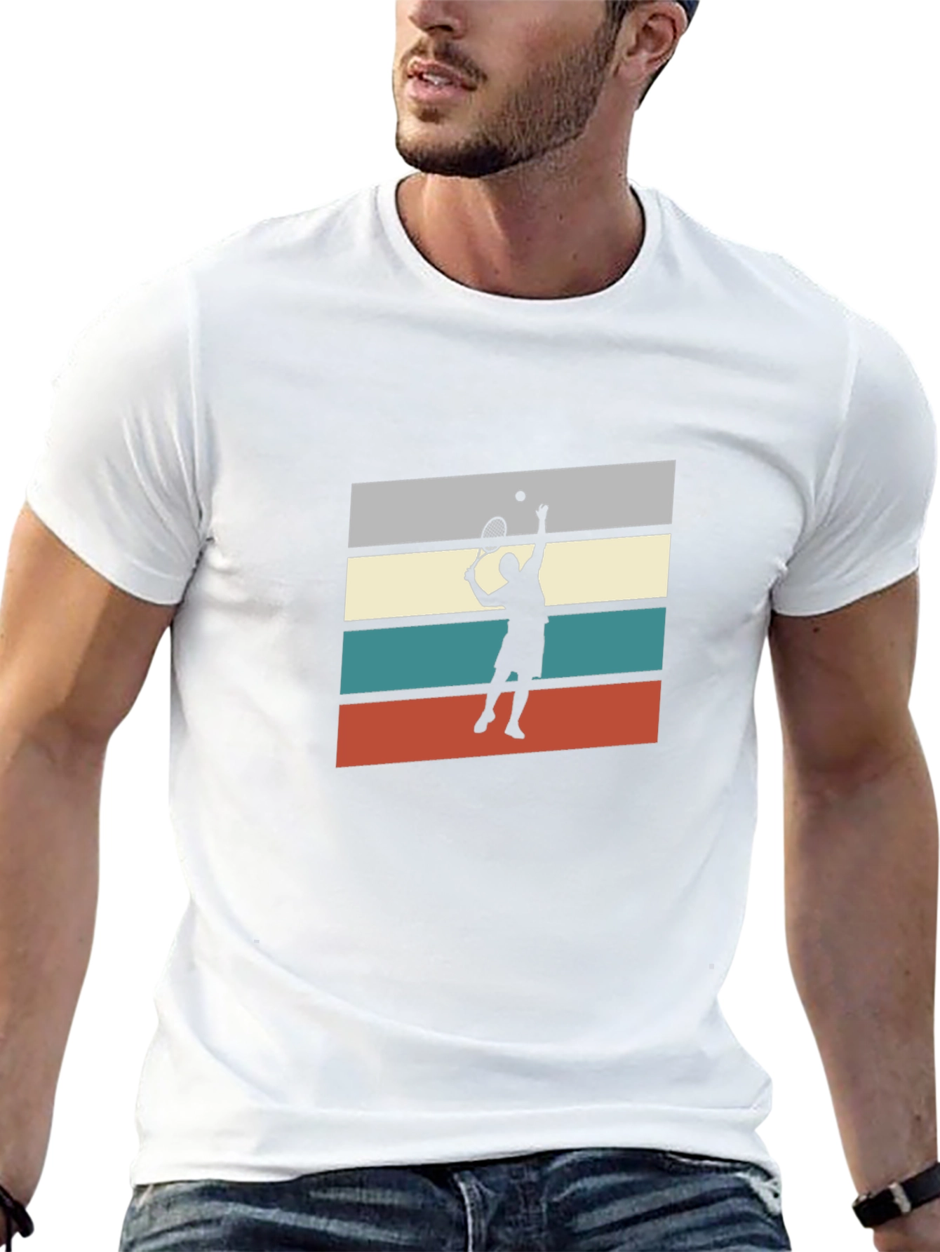 Retro Tennis Player Graphic Tee