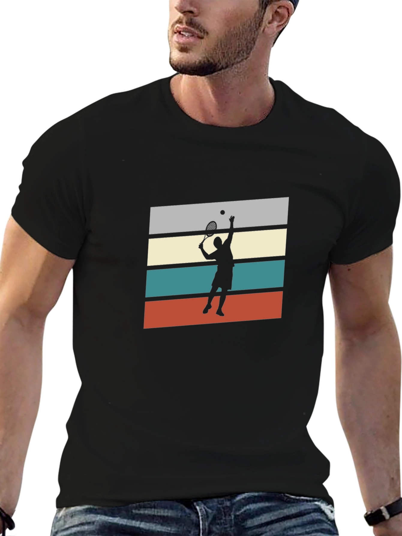Retro Tennis Player Graphic Tee